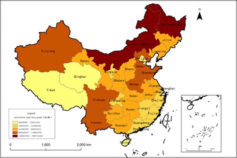 total land area of china 2013